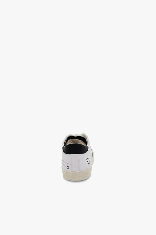 Sneakers HILL LOW CALF WHITE-BLACK in pelle e camoscio bianco e grigio - 2