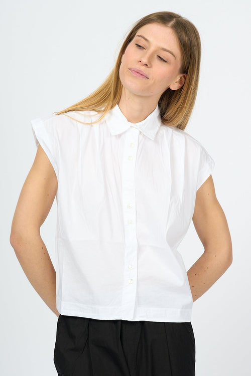 Camicia Smanicata Bianco Donna