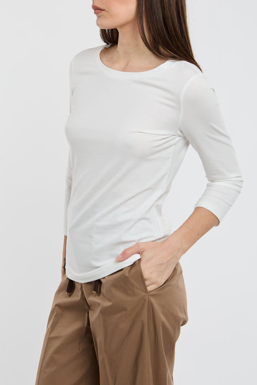 Max Mara T-Shirt 34 in Cotone/Elastan Bianco - 2