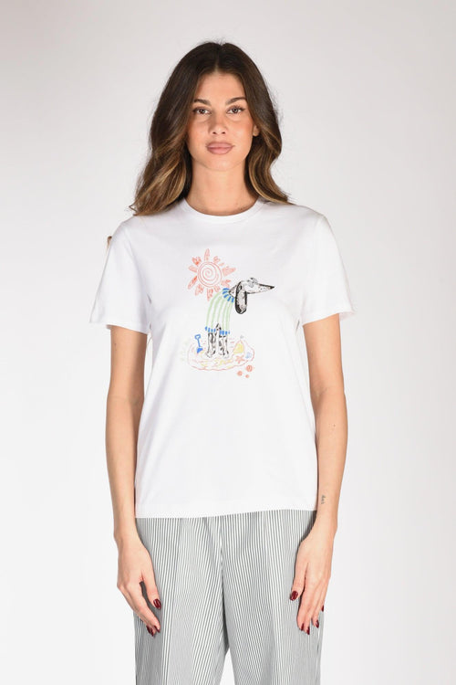 Tshirt Stampa Bianco/multicolor Donna - 2