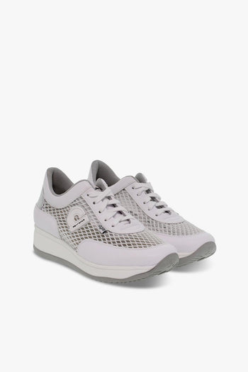 Sneakers AGILE AUDREY in rete e pelle bianco e argento - 5