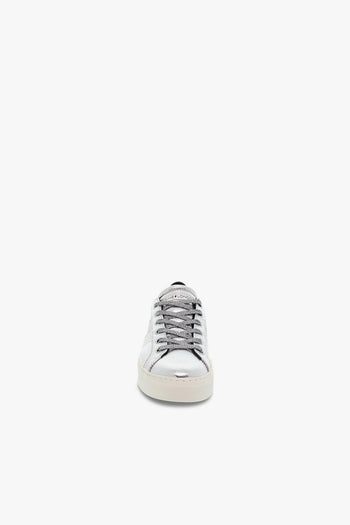 Sneakers LOW TOP CLASSIC in laminato e stampato argento - 4
