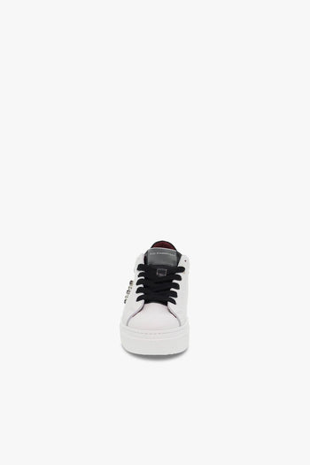 Sneakers in pelle e crack bianco e nero - 4