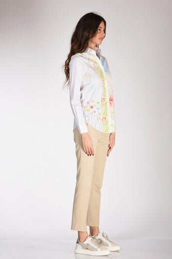 Camicia Dipinta Bianco/multicolor Donna - 4
