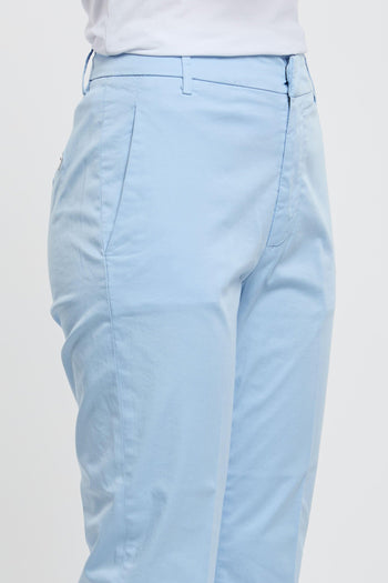 Pantalone Nima Zip 97% CO 3% EA Azzurro - 4