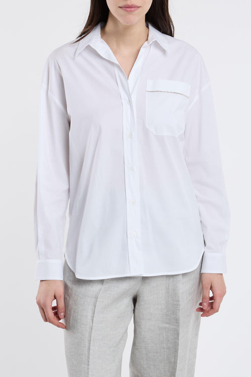 Camicia Popeline di Cotone Bianco