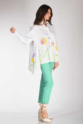 Camicia Dipinta Bianco/multicolor Donna - 6