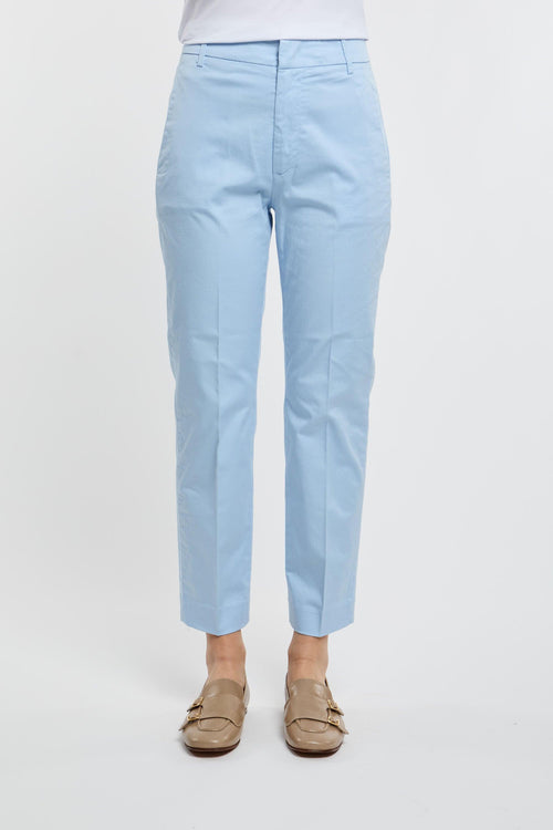 Pantalone Nima Zip 97% CO 3% EA Azzurro