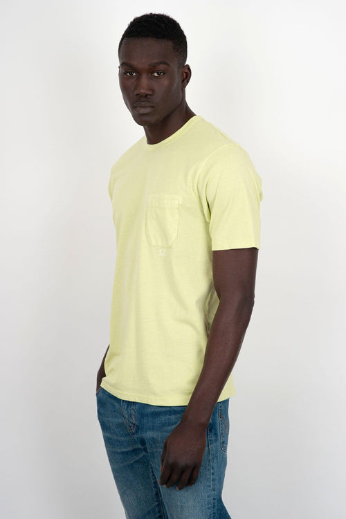 T-Shirt 24/1 Jersey Resist Dye Pocket Verde Chiaro - 2