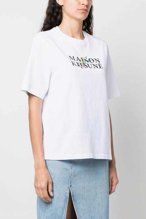 T-Shirt Bianco con logo scritto