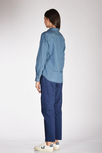 Camicia Colletto Blu Jeans Donna - 5