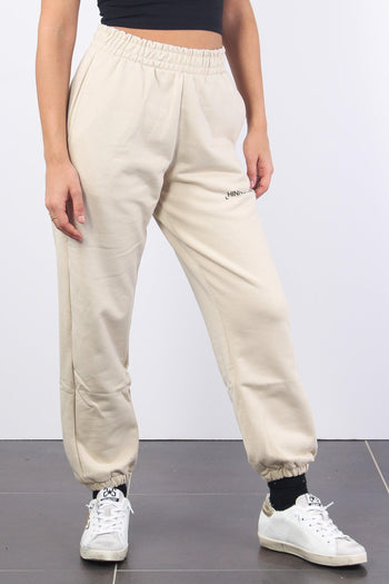 Pantalone Felpa Basico Beige Sand - 6