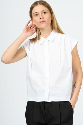 Camicia Smanicata Bianco Donna - 4