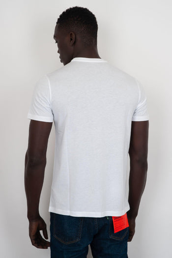 T-Shirt Girocollo Cotone/Lyocell Bianco - 4