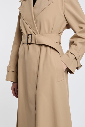 Max Mara Trench in 59%WO 39%PL 2%EA Beige - 6