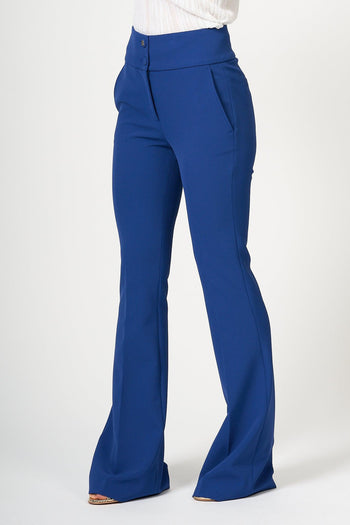 Pantalone Zampa Blu Donna - 5