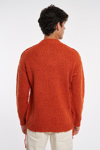 Maglia girocollo in lana arancio - 4