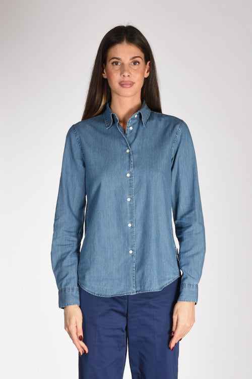 Camicia Colletto Blu Jeans Donna - 2