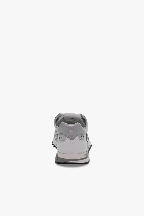 Sneakers LUCY D in nylon e laminato argento e bianco - 2