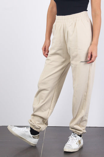 Pantalone Felpa Nervature Beige Sand - 6