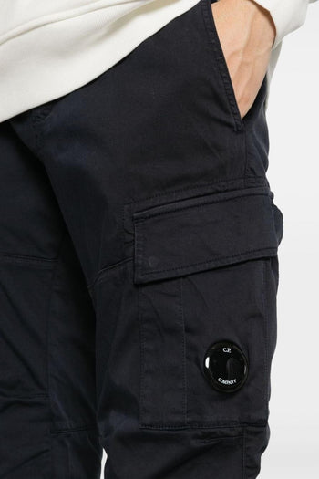 Pantalone Cotone/Elastan Blu elasticizzato - 4