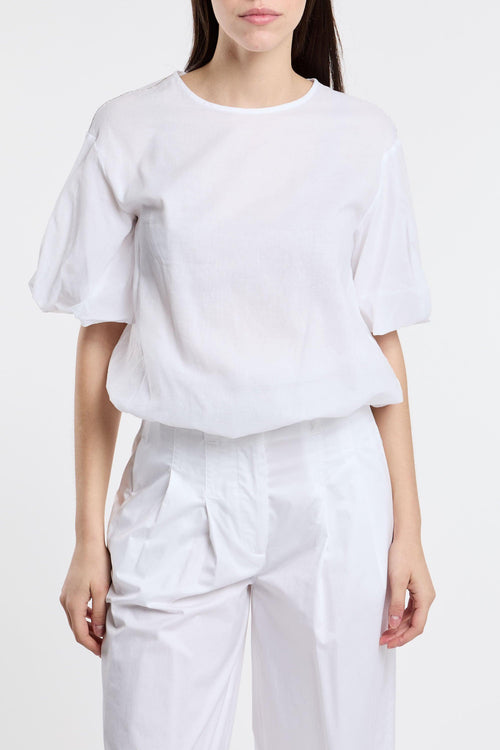 Camicia Garza di Cotone Bianco