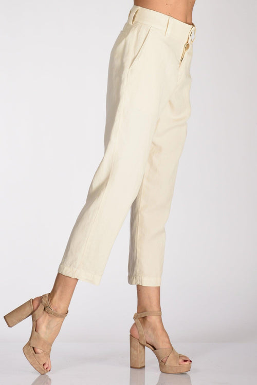 Pantalone Gio Bianco Naturale Donna - 1