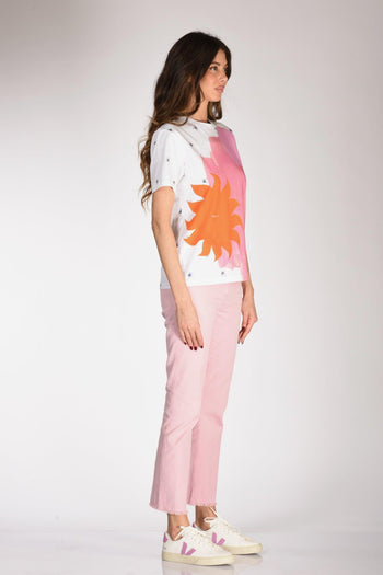 Tshirt Stampa Bianco/multicolor Donna - 4