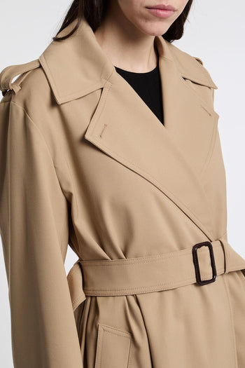 Max Mara Trench in 59%WO 39%PL 2%EA Beige - 7