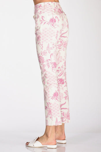 Pantalone Stampato Bianco/rosa Donna - 6