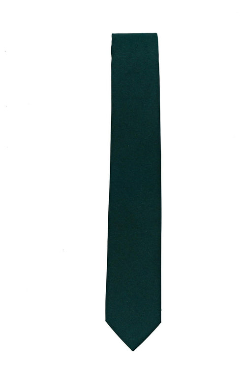 Cravatta Twill Oriz Verde Scuro Uomo