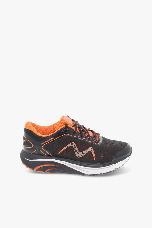 Sneakers GTC-2000 LACE UP RUNNING W in tessuto e ecopelle nero e arancione - 1