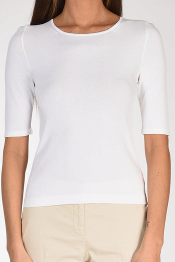 Tshirt Di Maglia Bianco Donna - 3