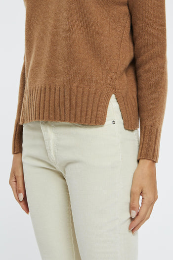 V Neck Sweater Marrone Donna - 10