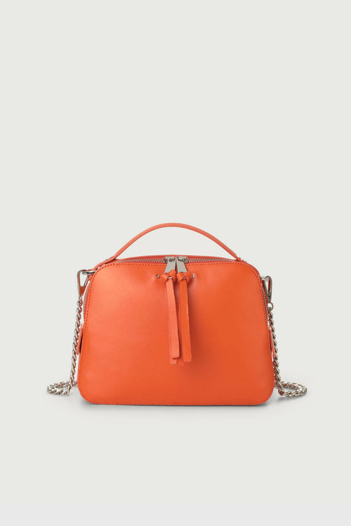 Mini Bag Chéri Vanity In Pelle A Mano Con Tracolla Arancio Donna