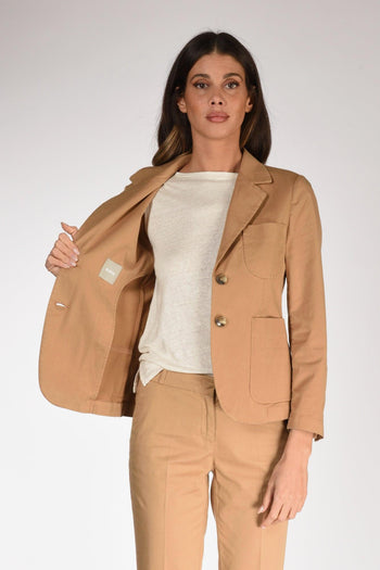 Giacca Lin Beige Scuro Donna - 6