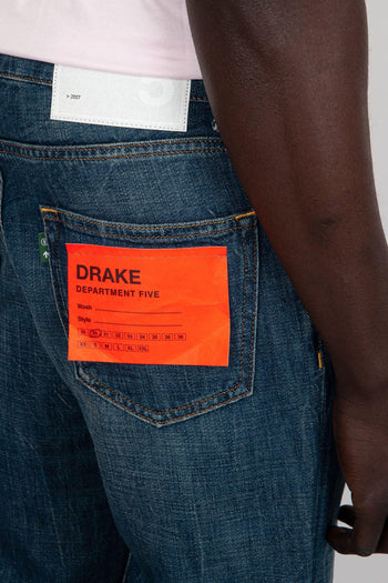 Jeans Drake Denim Blu Medio - 5