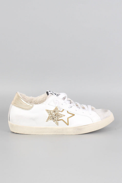 Sneaker One Star Glitter Bianco/oro - 1
