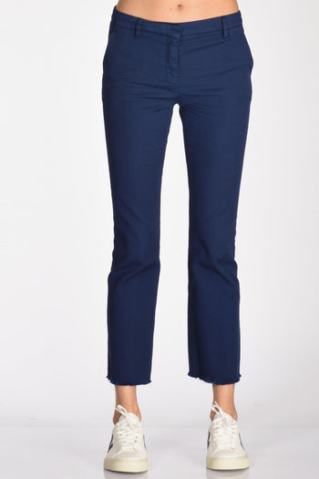 Pantalone Sfrangia Blu Donna - 3