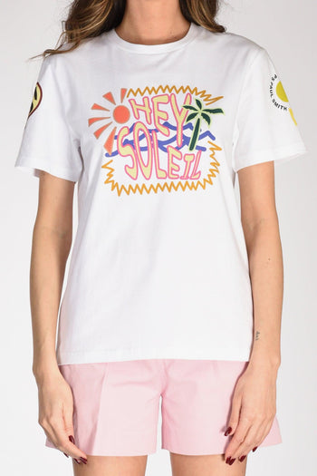 Tshirt Stampa Bianco/multicolor Donna - 3