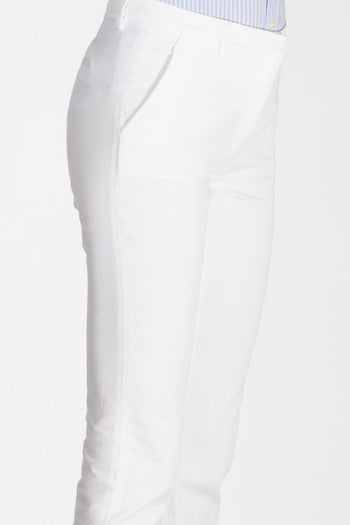 Pantalone Sfrangia Bianco Donna - 5