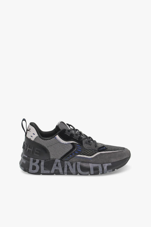 Sneakers CLUB01 in camoscio e tessuto grigio e nero