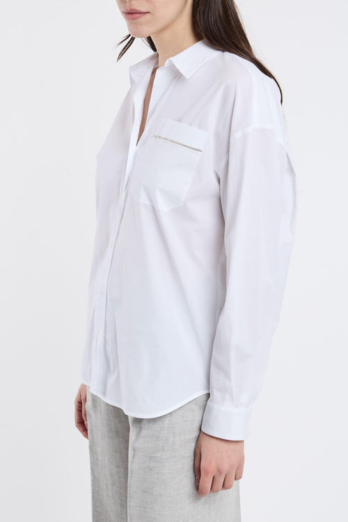 Camicia Popeline di Cotone Bianco - 2