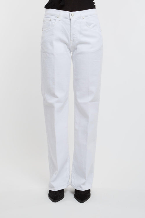 Jeans Jacklyn in Misto Cotone Bianco - 1