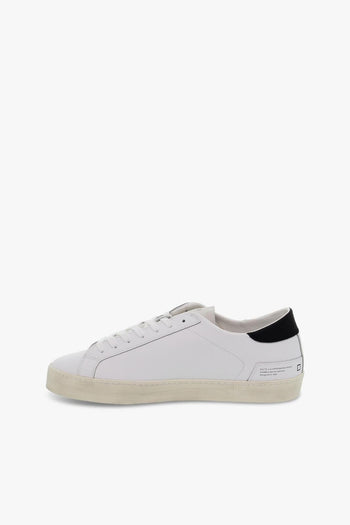 Sneakers HILL LOW CALF WHITE-BLACK in pelle e camoscio bianco e grigio - 3