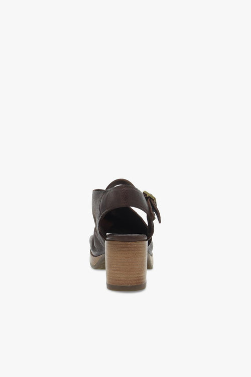 Sandalo con tacco ASIMMETRICO in pelle testa di moro - 2