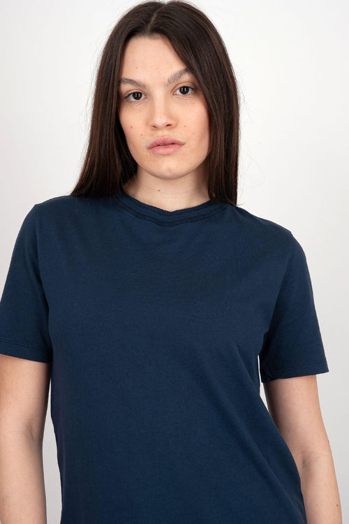 T-shirt Box Cotone Blu Navy