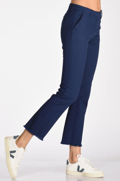 Pantalone Sfrangia Blu Donna - 1