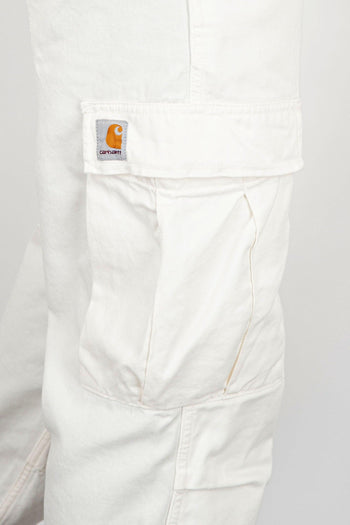 WIP Pantalone Regular Cargo Cotone Bianco - 6