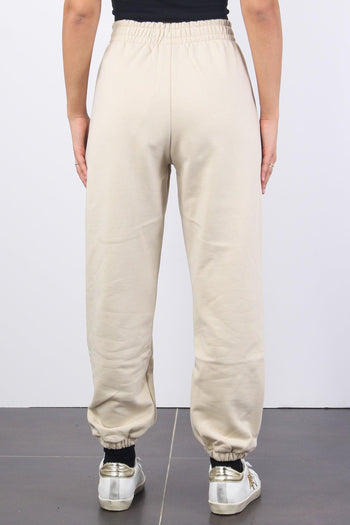Pantalone Felpa Basico Beige Sand - 3
